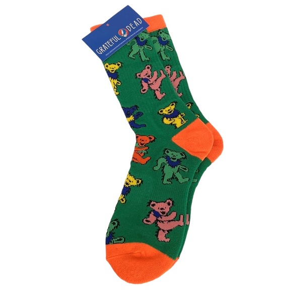 Grateful Dead Dancing Bears Crew Socks - Picture 5 of 6